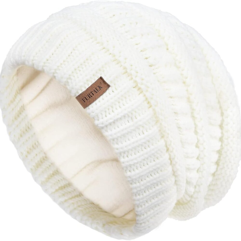 Winter Hats for Women Fleece Lined Knit Beanie Hats Slouchy Warm Beanies Ski Sku